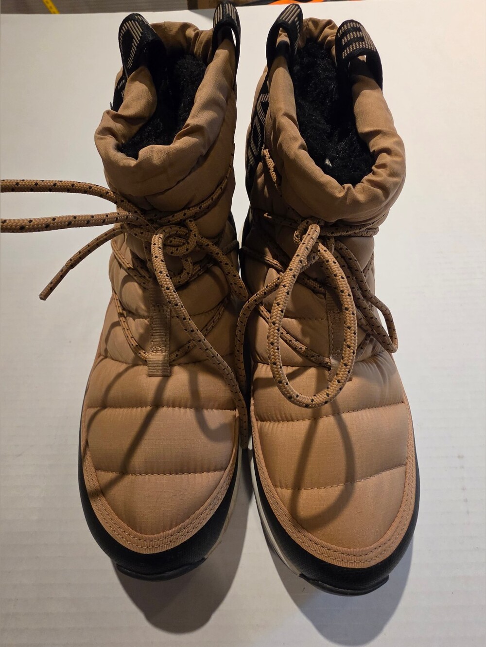 The North Face ThermoBall Lace Up WP Waterproof Boots Almond Butter Tan Women's